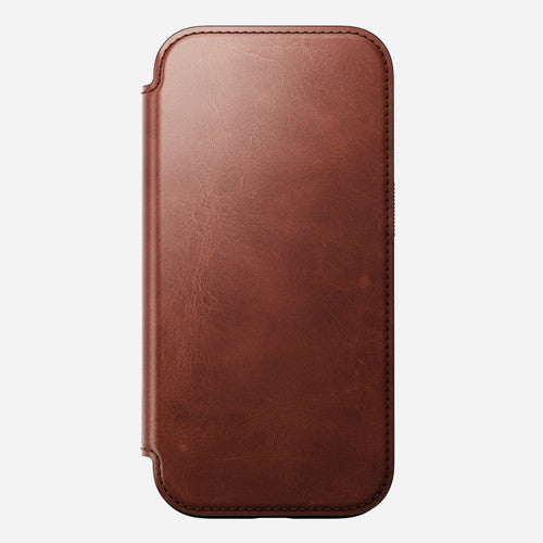 Nomad Modern Horween Leather Folio Case iPhone 16 Pro - Olde Dublin