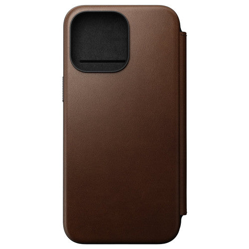 Nomad Modern Leather Folio Case iPhone 15 Pro Max - Brown