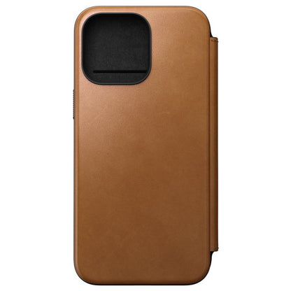 Nomad Modern Leather Folio Case iPhone 15 Pro Max - English Tan