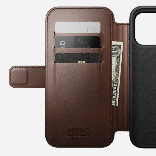 Nomad Modern Leather Folio Case iPhone 17 Pro Max - Brown