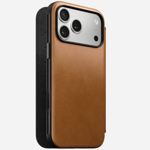 Nomad Modern Leather Folio Case iPhone 17 Pro Max - English Tan