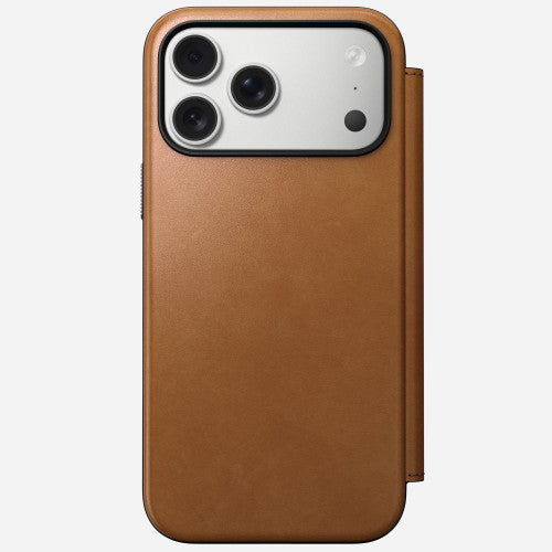 Nomad Modern Leather Folio Case iPhone 17 Pro Max - English Tan