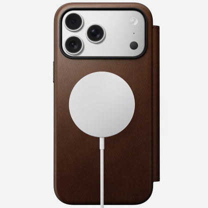 Nomad Modern Leather Folio Case iPhone 17 Pro Max - Brown