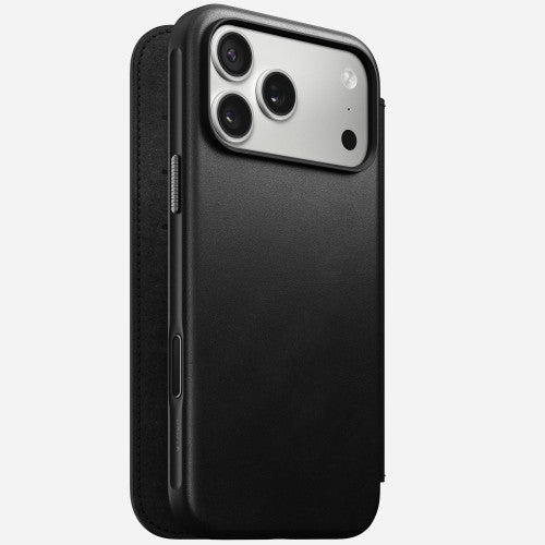 Nomad Modern Leather Folio Case iPhone 17 Pro - Black