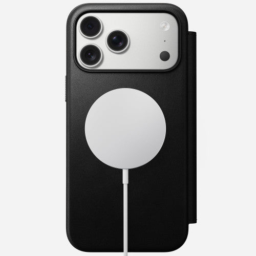 Nomad Modern Leather Folio Case iPhone 17 Pro Max - Black