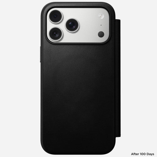 Nomad Modern Leather Folio Case iPhone 17 Pro - Black