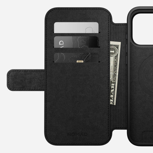 Nomad Modern Leather Folio Case iPhone 17 Pro - Black