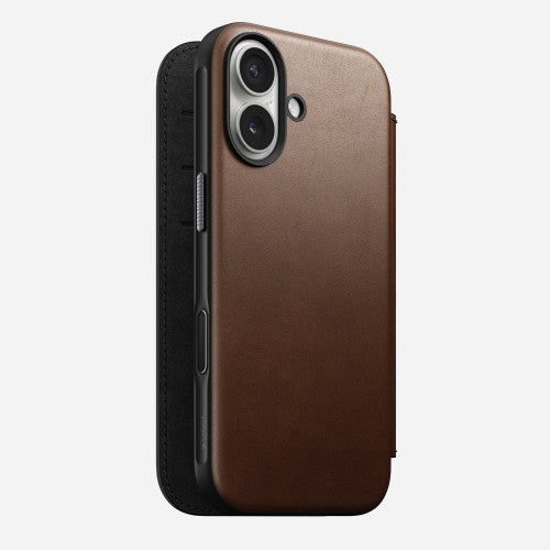 Nomad Modern Leather Folio Case iPhone 17 - Brown