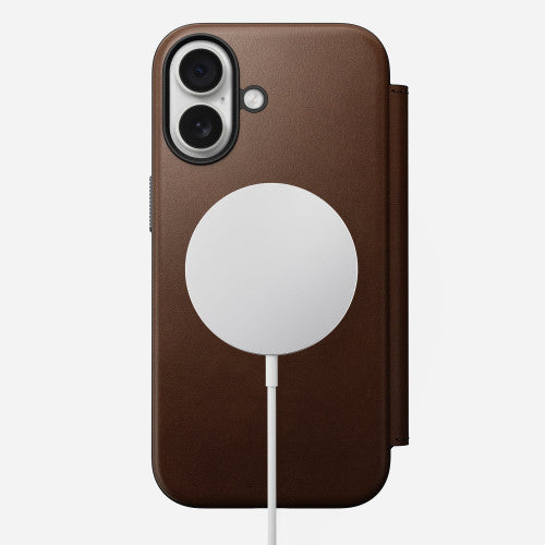 Nomad Modern Leather Folio Case iPhone 17 - Brown