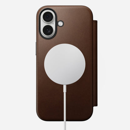 Nomad Modern Leather Folio Case iPhone 17 - Brown