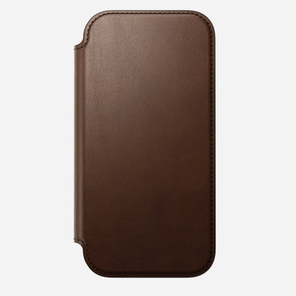 Nomad Modern Leather Folio Case iPhone 17 - Brown