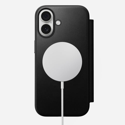 Nomad Modern Leather Folio Case iPhone 17 - Black