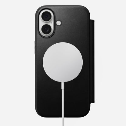Nomad Modern Leather Folio Case iPhone 17 - Black