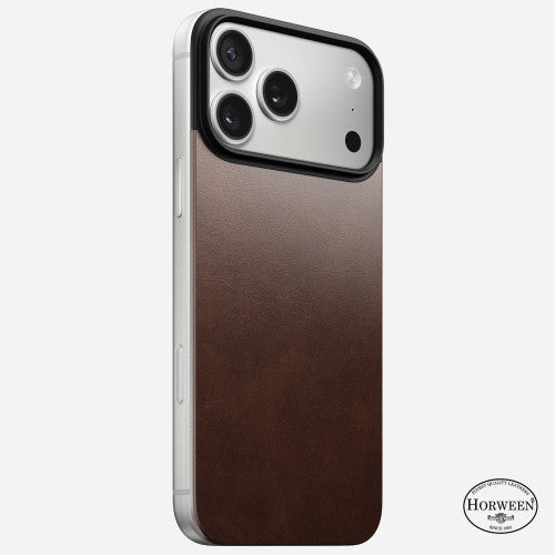 Nomad Magnetic Leather Back Case iPhone 17 Pro - Brown