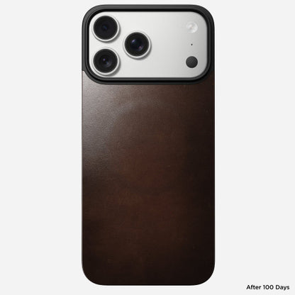 Nomad Magnetic Leather Back Case iPhone 17 Pro - Brown