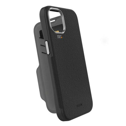 EFM Monaco D3O Leather Wallet Case Armour iPhone 13 Pro - Black/Space Grey