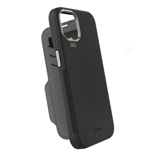 EFM Monaco D3O Leather Wallet Case Armour iPhone 13 Pro - Black/Space Grey