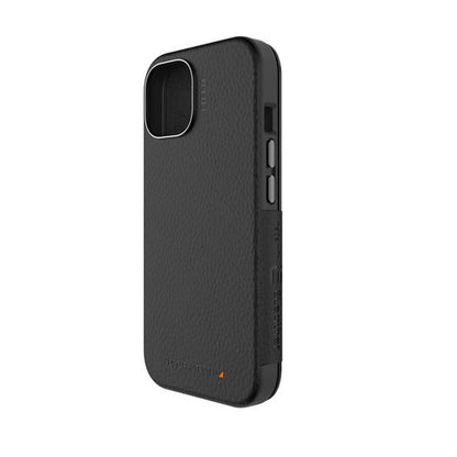 EFM Monaco D3O Leather Wallet Case Armour iPhone 15 - Black/Space Grey