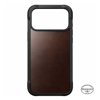 Nomad Rugged Horween Leather Case for iPhone 17 Pro Max - Brown
