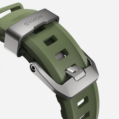 Nomad Rocky Point Band Apple Watch 46/49 mm - Forest Green/Natural Titanium Hardware