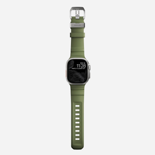 Nomad Rocky Point Band Apple Watch 46/49 mm - Forest Green/Natural Titanium Hardware