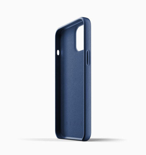 Mujjo Full Leather Wallet Case iPhone 12 Pro Max - Monaco Blue