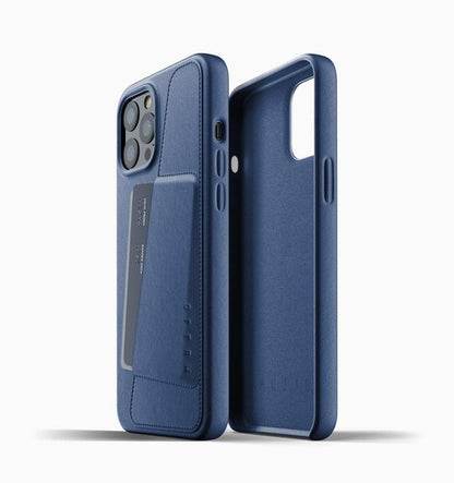 Mujjo Full Leather Wallet Case iPhone 12 Pro Max - Monaco Blue