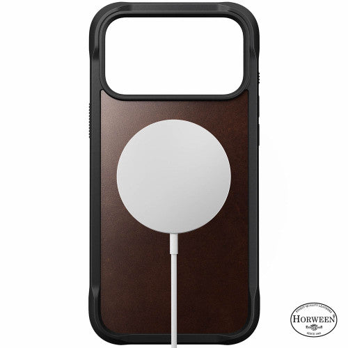 Nomad Rugged Horween Leather Case for iPhone 17 Pro Max - Brown