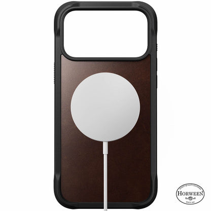 Nomad Rugged Horween Leather Case for iPhone 17 Pro Max - Brown