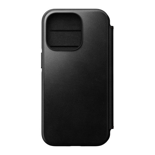Nomad Modern Horween Leather Folio Case iPhone 14 Pro - Black