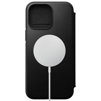 Nomad Modern Leather Folio Case iPhone 14 Pro Max - Black
