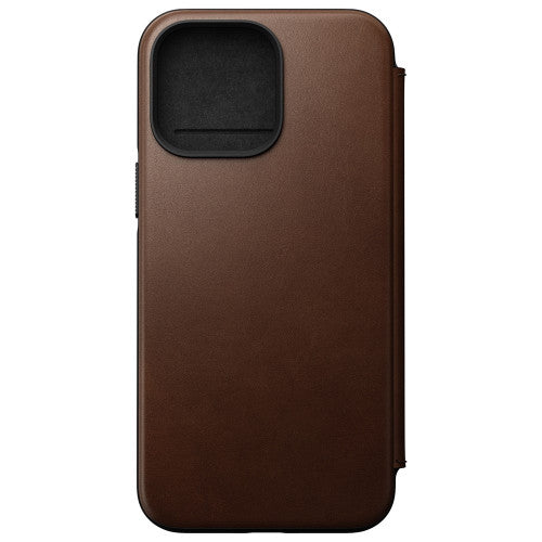Nomad Modern Leather Folio Case iPhone 14 Pro Max - Brown