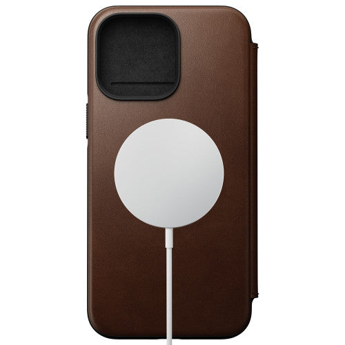 Nomad Modern Leather Folio Case iPhone 14 Pro Max - Brown