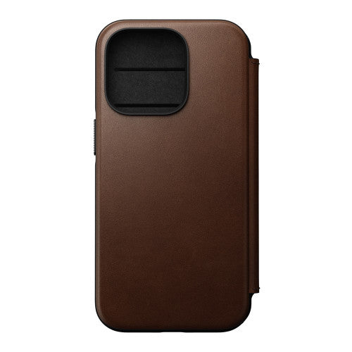 Nomad Modern Leather Folio Case iPhone 14 Pro - Brown