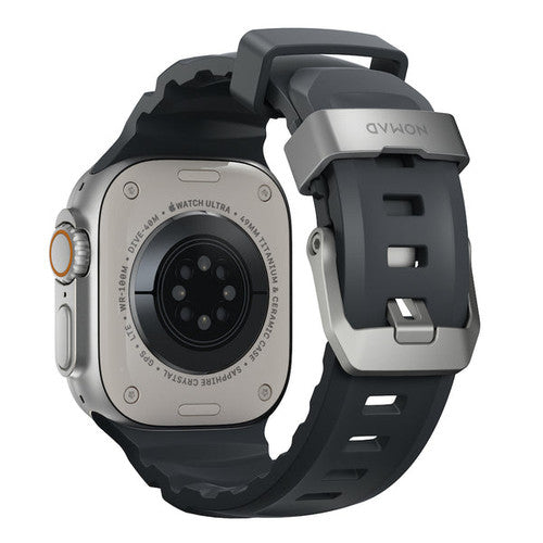 Nomad Rocky Point Band Apple Watch 46/49 mm - Storm Grey/Natural Titanium Hardware