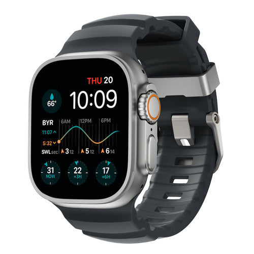 Nomad Rocky Point Band Apple Watch 46/49 mm - Storm Grey/Natural Titanium Hardware