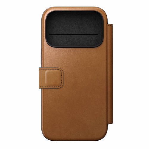 Nomad Modern Leather Folio Case iPhone 17 Pro - English Tan