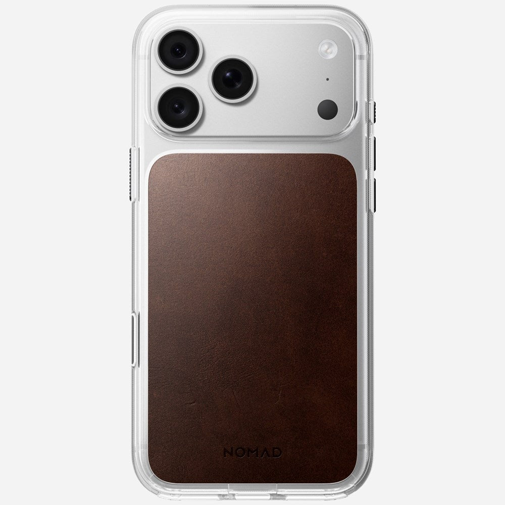 Nomad Clear Leather Horween Case iPhone 18 Pro Max - Brown