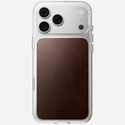 Nomad Clear Leather Horween Case iPhone 18 Pro Max - Brown