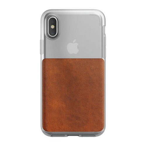 Nomad Horween Leather Clear Case iPhone X/Xs - Rustic Brown