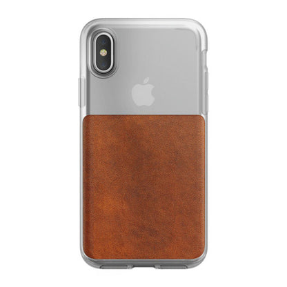 Nomad Horween Leather Clear Case iPhone X/Xs - Rustic Brown