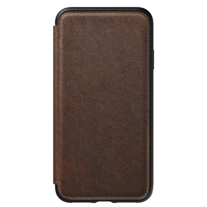 Nomad Horween Leather Rugged Folio Case iPhone Xs Max - Rustic Brown