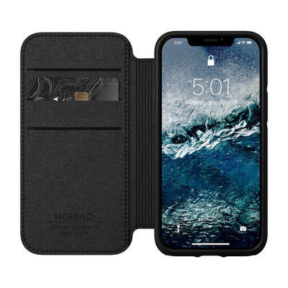Nomad Leather Rugged Folio Case iPhone 12 Mini - Rustic Brown