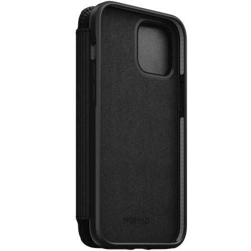 Nomad Leather Rugged Folio Case iPhone 12 Pro Max - Black