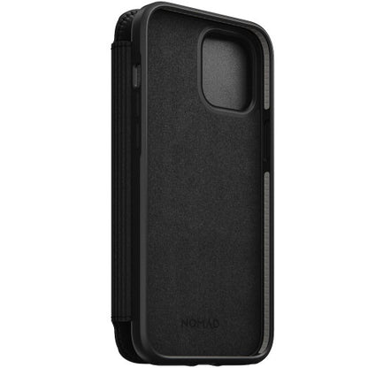Nomad Leather Rugged Folio Case iPhone 12 Pro Max - Black