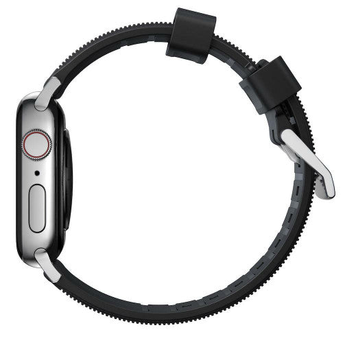 Nomad Rugged Strap Apple Watch 44/45/Ultra 49mm - Silver hardware