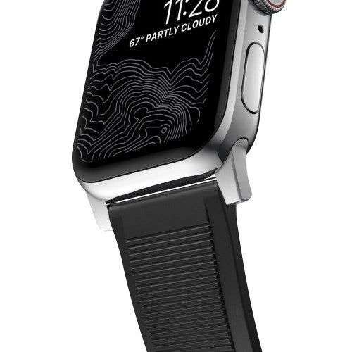 Nomad Rugged Strap Apple Watch 44/45/Ultra 49mm - Silver hardware