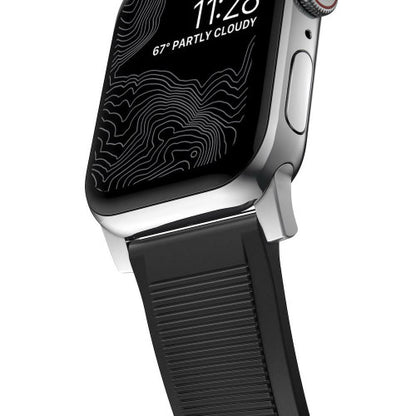 Nomad Rugged Strap Apple Watch 44/45/Ultra 49mm - Silver hardware