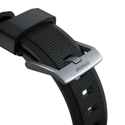 Nomad Rugged Strap Apple Watch 44/45/Ultra 49mm - Silver hardware