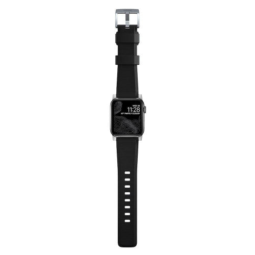 Nomad Rugged Strap Apple Watch 44/45/Ultra 49mm - Silver hardware